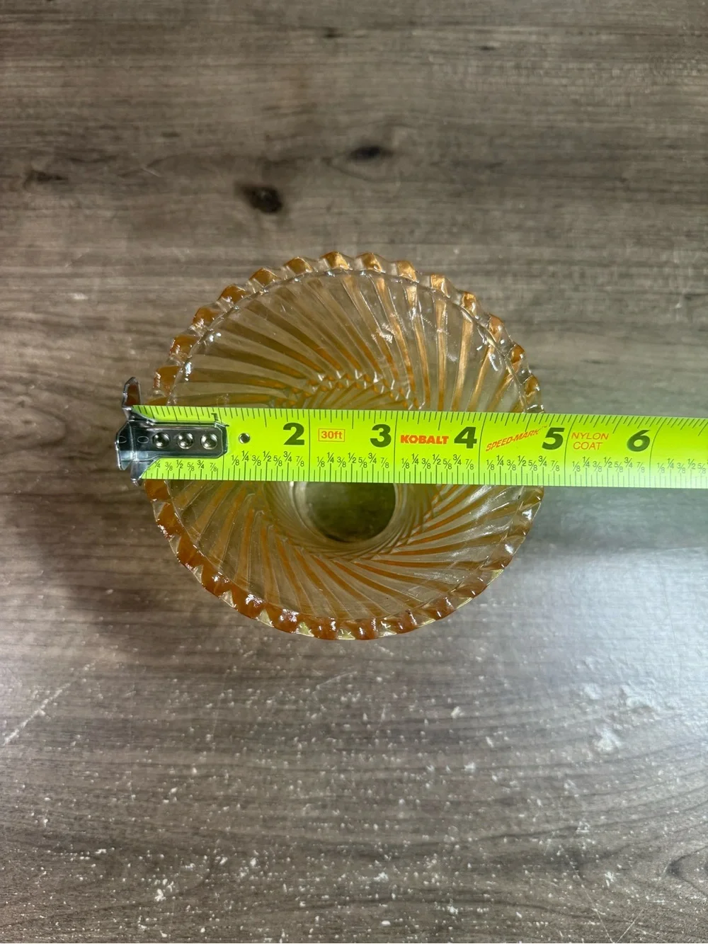 Vintage Depression Glass Spiral Swirl Candle Holders Bud Vases Set of 2 Opt
